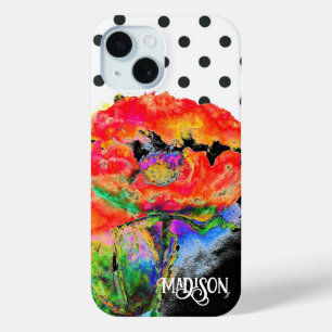 Abstrakte Punkte aus Rotem Mohn Case-Mate iPhone Hülle