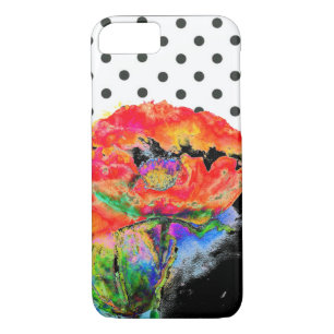 Abstrakte Punkte aus Rotem Mohn Case-Mate iPhone Hülle
