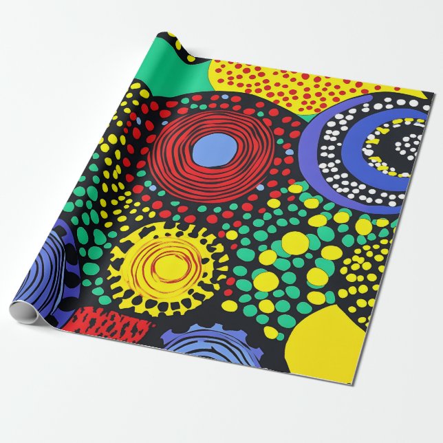 Abstrakte Punktkunst 3 Geschenkpapier (Ungerollt)