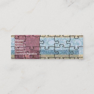 Abstrakte Puzzlespiel-Visitenkarte Mini Visitenkarte