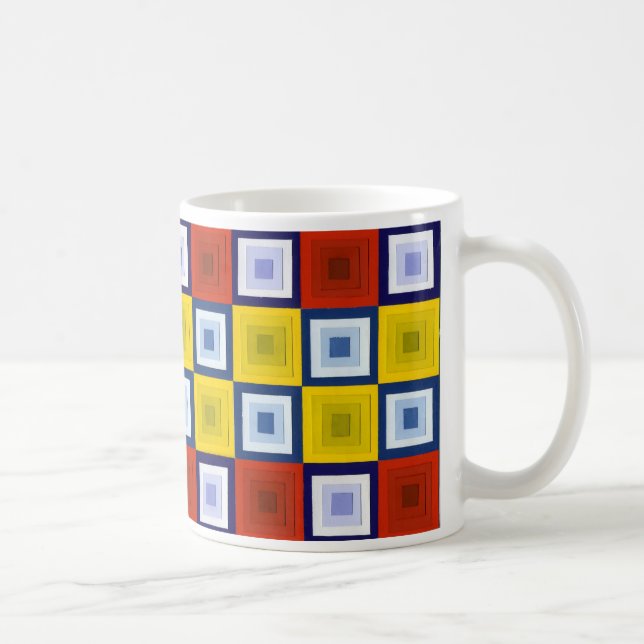 Abstrakte Quadrat-Tasse Kaffeetasse (Rechts)