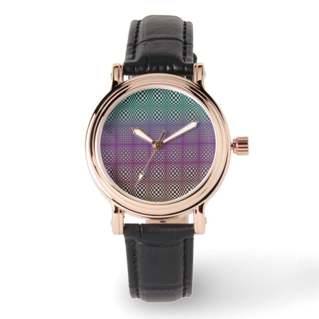 Abstrakte Quadrate 2 Armbanduhr (Vorderseite)