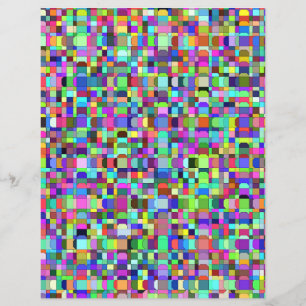 Abstrakte Quadrate Formen, mehrfarbige Flachpapier
