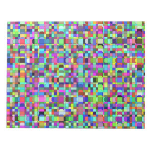 Abstrakte Quadrate Formen Mehrfarbiges Muster Notizblock