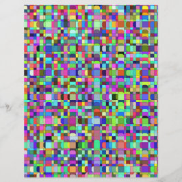 Abstrakte Quadrate Formen Multicolor Muster Briefbogen