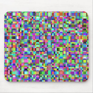 Abstrakte Quadrate Formen Multicolor Muster Mousepad