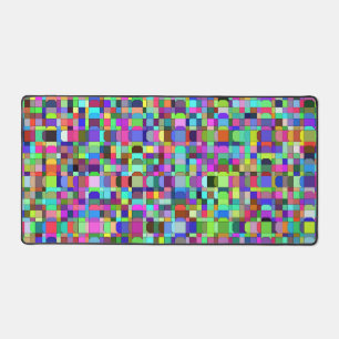 Abstrakte Quadrate Formen Multicolor Muster Schreibtischunterlage