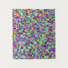 Abstrakte Quadrate Formen Multicolor Muster Wandteppich