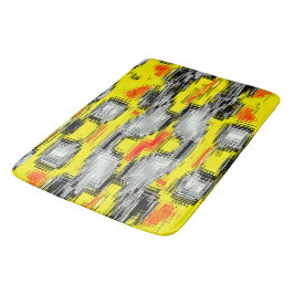 Abstrakte Quadrate, gebildet aus Kratzern über Gel Badematte