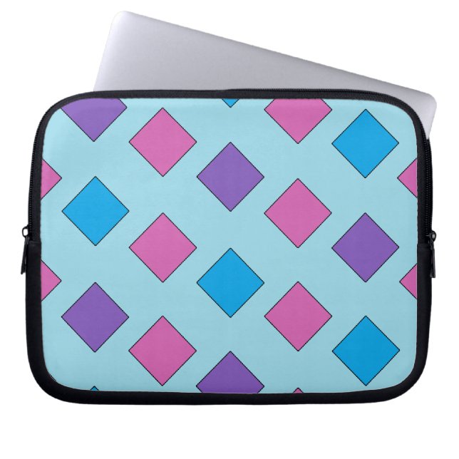Abstrakte Quadrate Laptopschutzhülle (Vorderseite)
