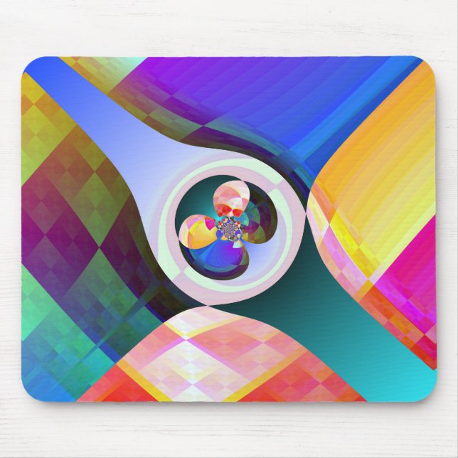 Abstrakte Quadrate Mousepad (Vorne)