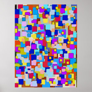Abstrakte Quadrate Poster