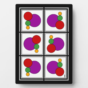 Abstrakte Quadrate und Kreise Fotoplatte