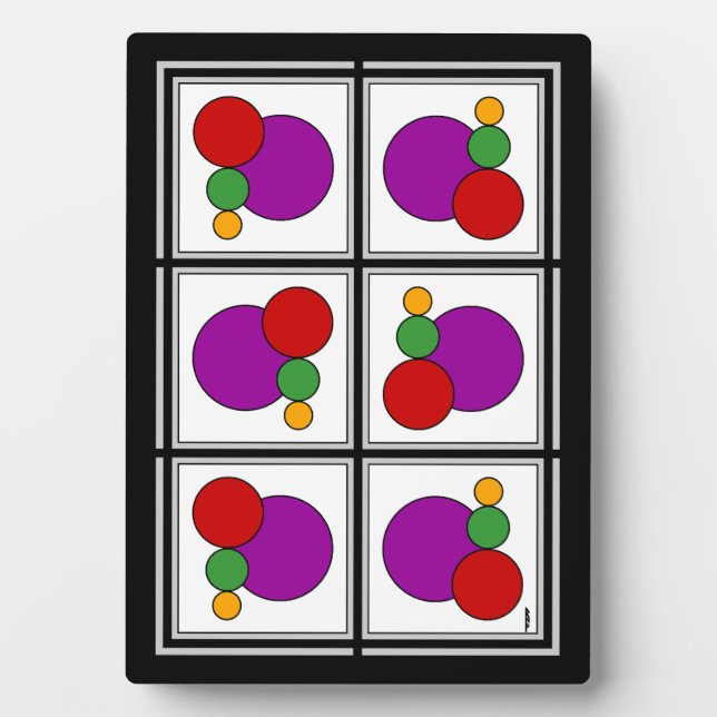 Abstrakte Quadrate und Kreise Fotoplatte (Vorderseite)