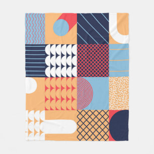 Abstrakte quadratische Kunst: geometrisches Design Fleecedecke