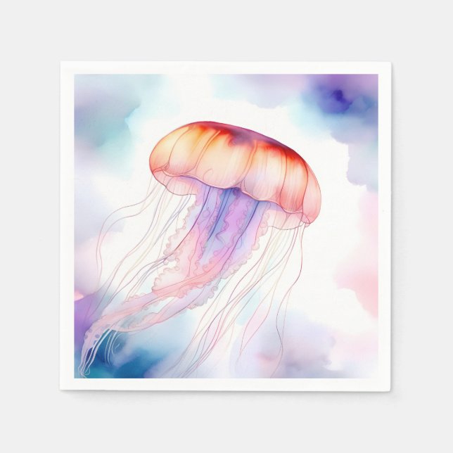 Abstrakte Qualle Serviette (Vorderseite)