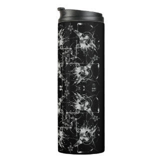 Abstrakte Raben-Schwarz-Thermaltrommel Thermosbecher
