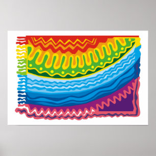 Abstrakte Rainbow Art Posters Poster