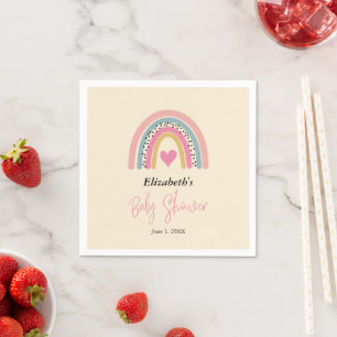 Abstrakte Rainbow Girl Babydusche Serviette