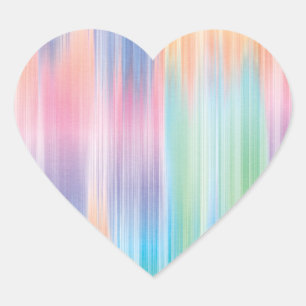 Abstrakte Rainbow Hearts Herz-Aufkleber