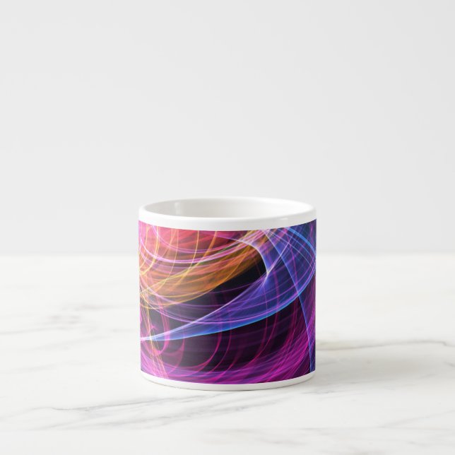 Abstrakte Rainbow-Lampen Espressotasse (Vorderseite)
