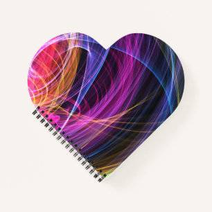 Abstrakte Rainbow-Lampen Notizbuch