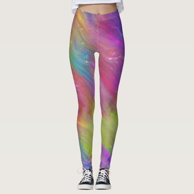 Abstrakte Rainbow-Leggings Leggings (Vorderseite)