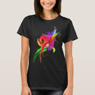 Abstrakte Rainbow Lorikeet Paint-Spritzer T-Shirt