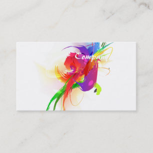 Abstrakte Rainbow Lorikeet Paint-Spritzer Visitenkarte