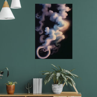 Abstrakte Raucher-Wirbel | Modernes Kunstposter Poster