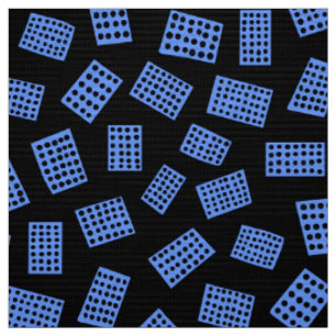 Abstrakte Rechtecke 081122 - Baby Blue on Black Stoff