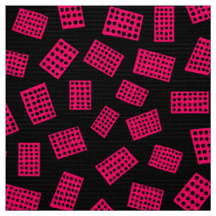 Abstrakte Rechtecke 081122 - Neon Red on Black Stoff