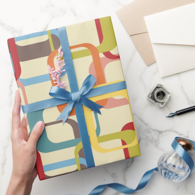 Abstrakte Rechtecke Geschenkpapier (Schenken)
