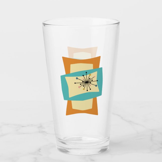 Abstrakte Rechtecke Mitte des Jahrhunderts Moderne Glas (Vorderseite)