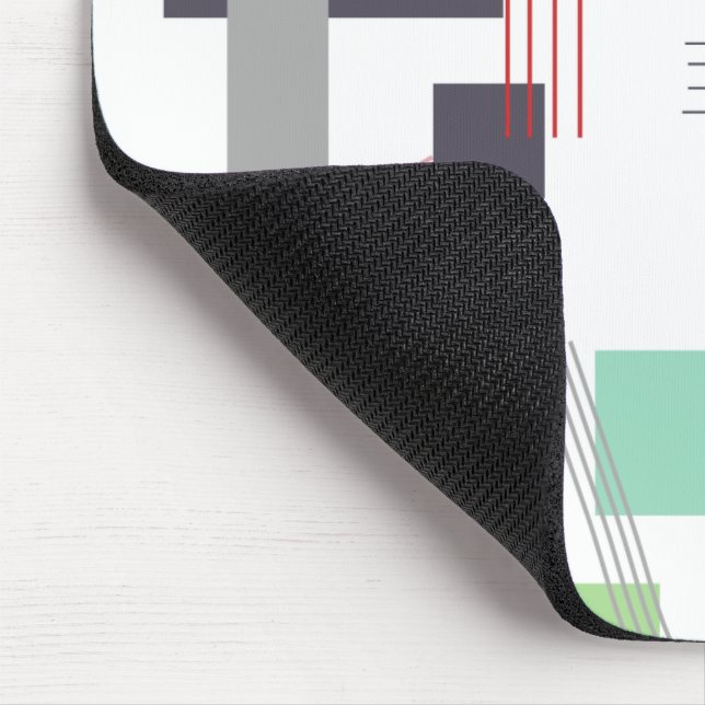 Abstrakte Rechtecke und Linien Mousepad (Ecke)
