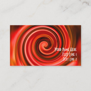 Abstrakte Red Yellow Wirbel Business Card Visitenkarte