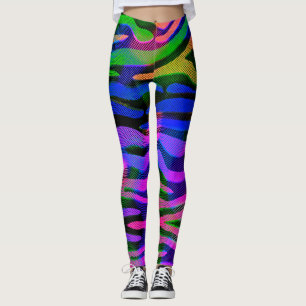Abstrakte Regenbogen-Holografie-Leggings Leggings