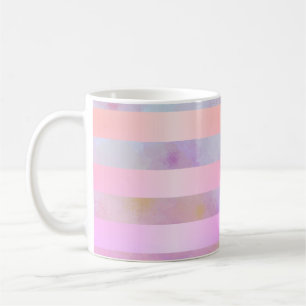 Abstrakte Regenbogenblumen Streifen in Wasserfarbe Kaffeetasse