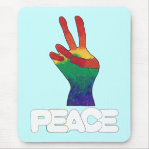 Abstrakte Regenbogenfriedenshilfepads 2 Mousepad
