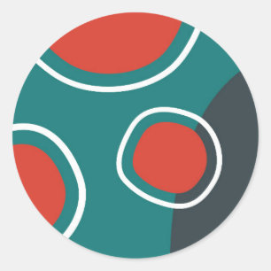 Abstrakte Regenbogenlinien, boho-Kunstwerke Runder Aufkleber