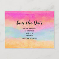 Abstrakte Regenbogenstreifen Save the Date