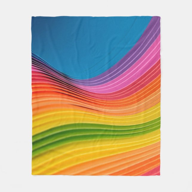 Abstrakte Regenbogenstruktur Fleecedecke (Vorderseite)