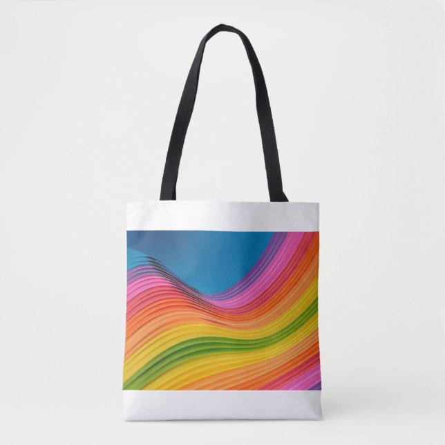 Abstrakte Regenbogenstruktur Tasche (Vorderseite)