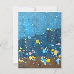 Abstrakte Regenschmerzen Postkarte