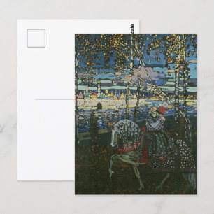 Abstrakte Reise, Couple on Horseback von Kandinsky Postkarte