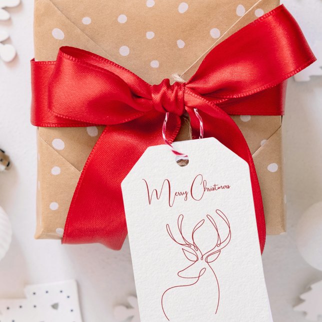 Abstrakte Rentiere Geschenkanhänger (Von Creator hochgeladen)