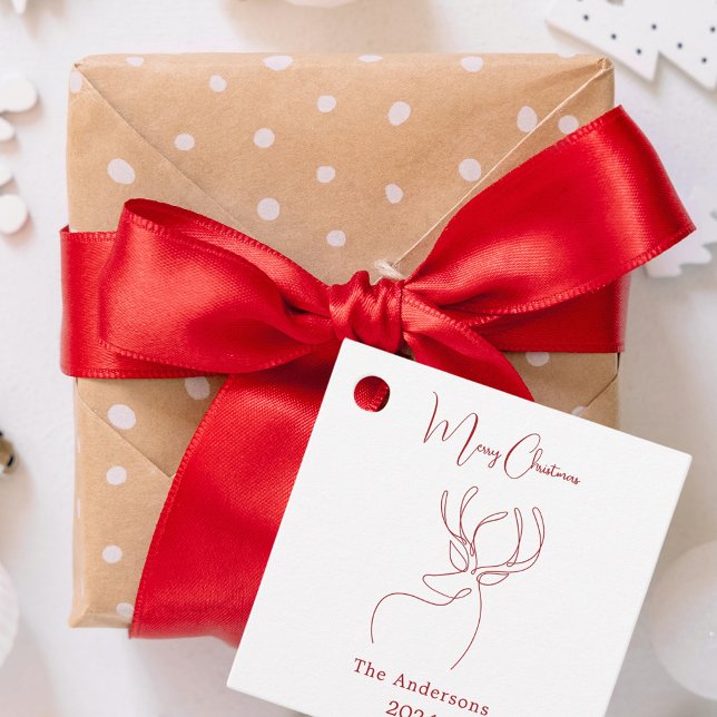 Abstrakte Rentiere Geschenkanhänger (Von Creator hochgeladen)