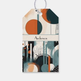 Abstrakte Retro-Kunst, anpassbar Geschenkanhänger