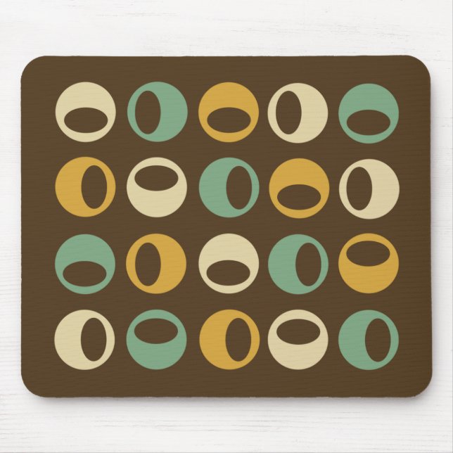 Abstrakte Retro moderne Bereiche Mousepad (Vorne)