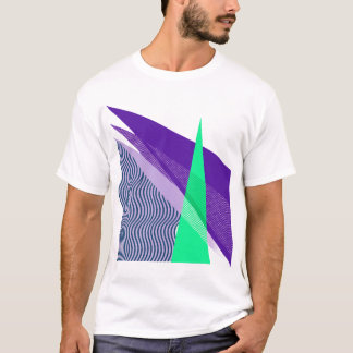 Abstrakte Retro Moderne Geometrische Formen Lila u T-Shirt
